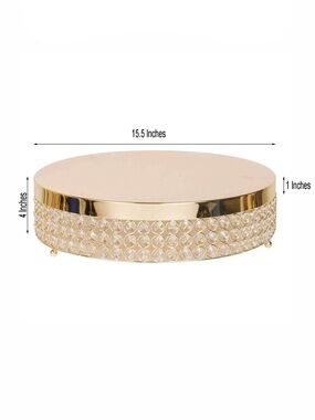 Gold Crystal Round Cake Stand
